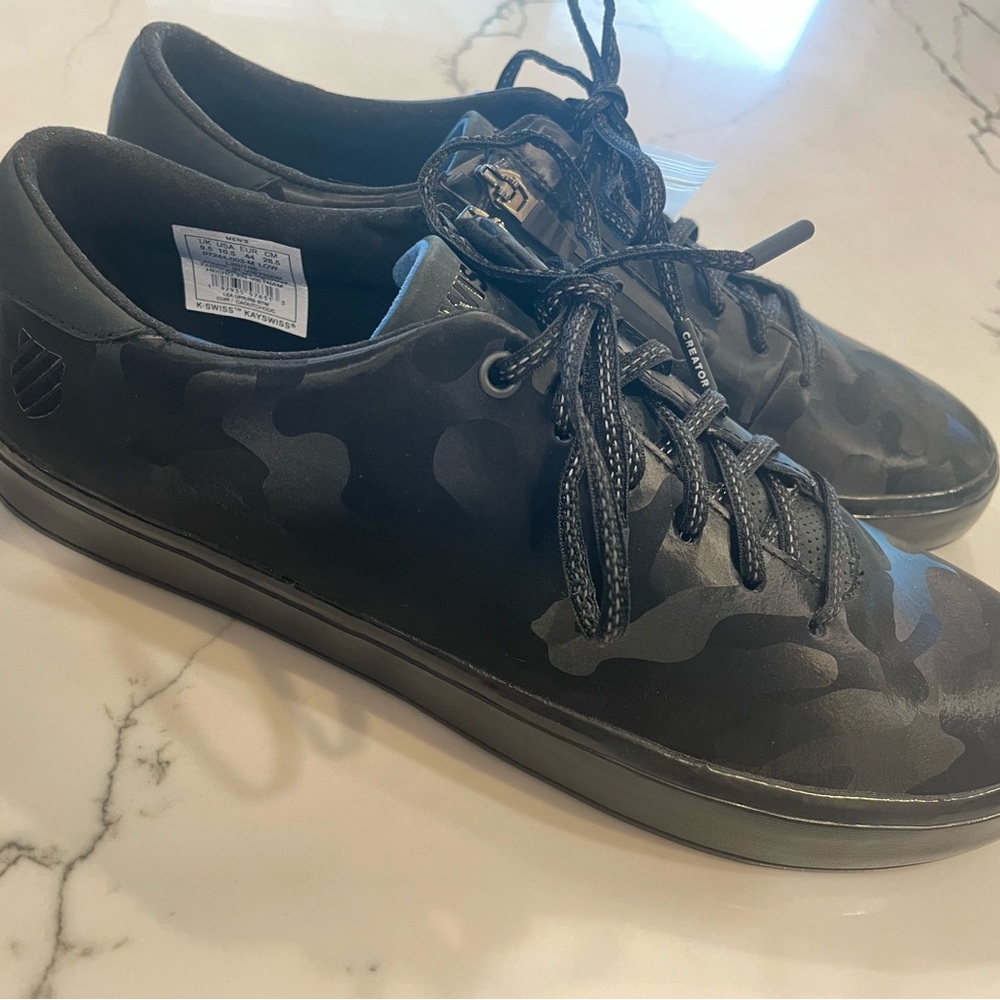 Kswiss Men’s, “The Start Up” Black Camo Low Top Sneaker